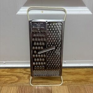 Vintage Foley‎ Stainless Flat Grater Zester Shredder All in One USA EUC